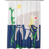 Shower Curtain Set of 2, Bathroom Fabric Curtains Waterproof Colorful with Hooks Size 71 by 71