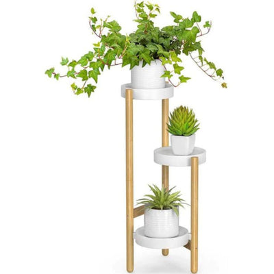 3 Tier Bamboo Plant Stand for Indoor and outdoor