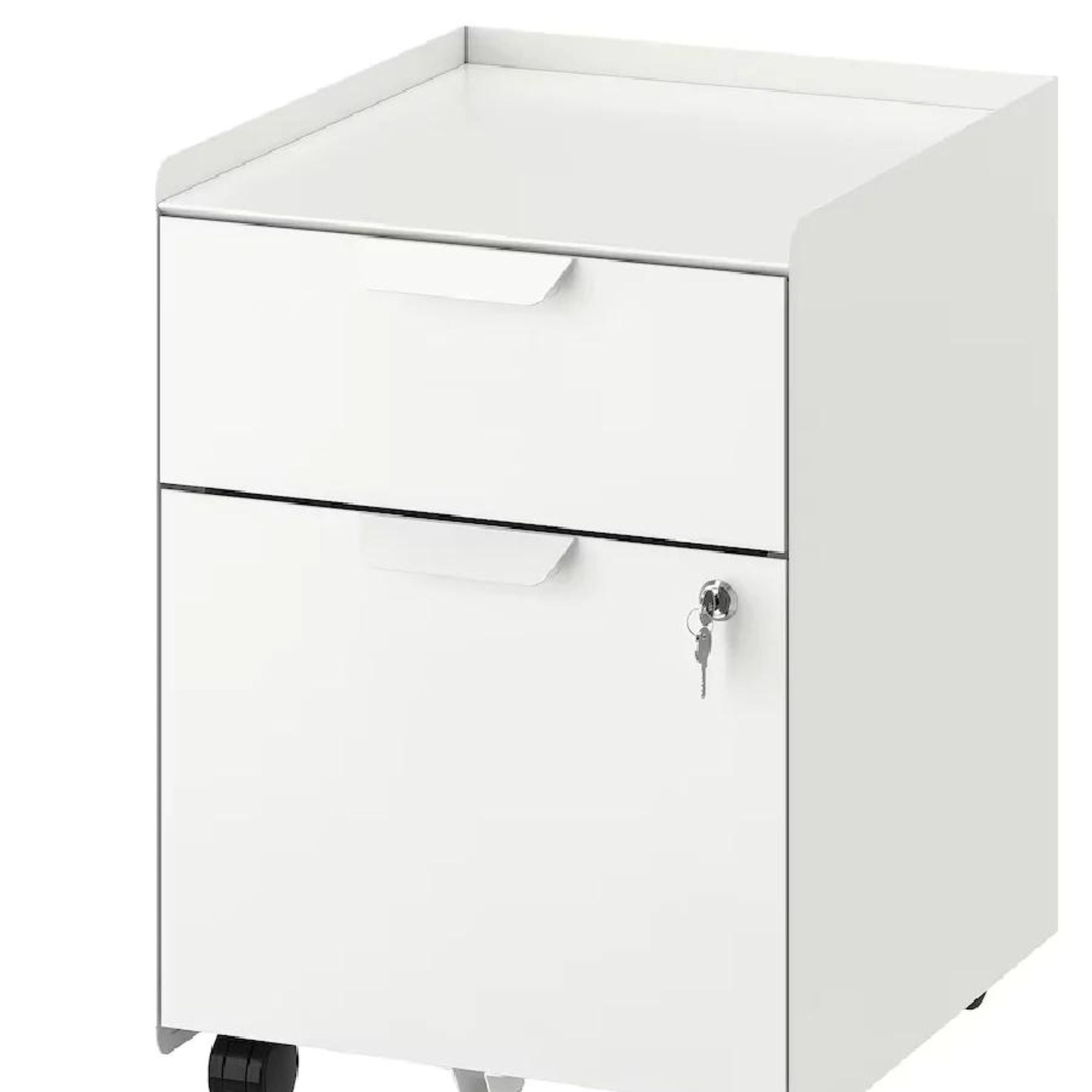 TROTTEN Drawer unit w 2 drawers on casters, white