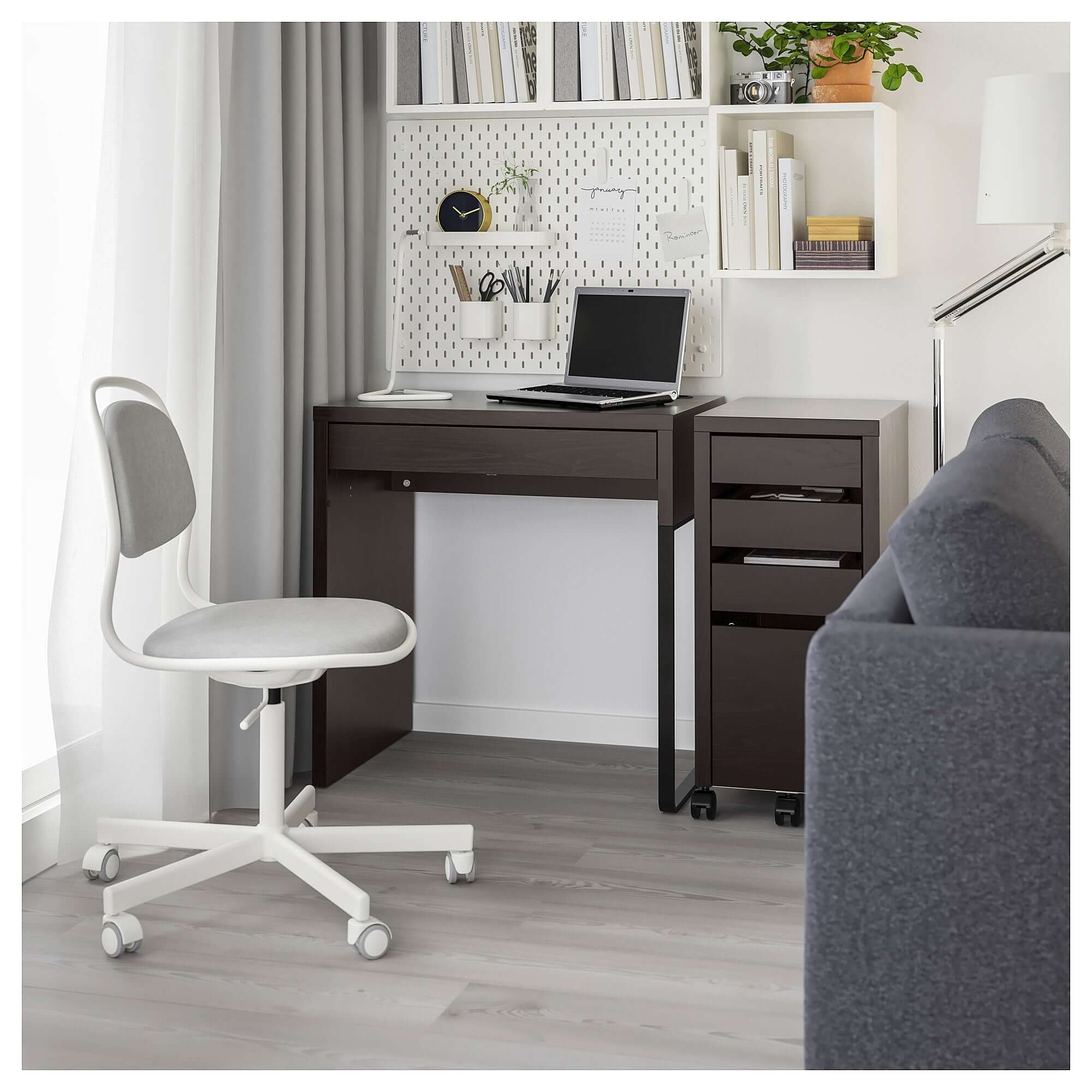 MICKE White Color Computer Desk
